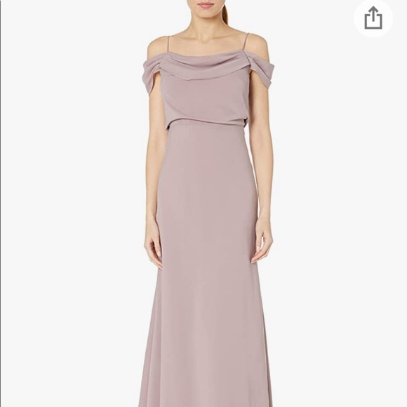 LIKE NEW 8 Jenny Yoo Fig Stretch Crepe 1511 Sabine Dress Size 8 - Picture 2 of 16